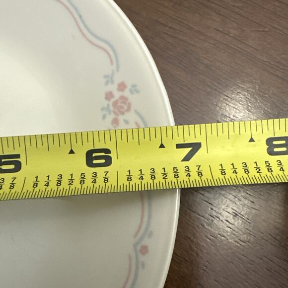 Set 3 Corelle ENGLISH BREAKFAST Bread Cake Snack Dessert Plates 6 3/4" Pink Blue - Picture 8 of 8